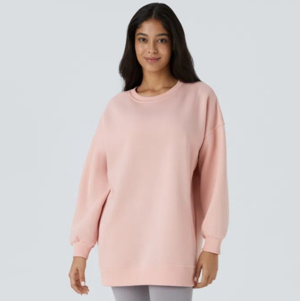 NWT HALARA Round Neck Long Sleeve Side Pocket Oversize Sweatshirt (Size:S)